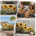 thumbnail image 5 of Sunflowers Outdoor Waterproof Pillow Covers, Watercolor Colorful Botanical Floral Branches Decorative Square Throw Pillowcase Sofa Cushion Sham for Patio/Couch/Chair, 24"x24" 2 Pack, 5 of 8