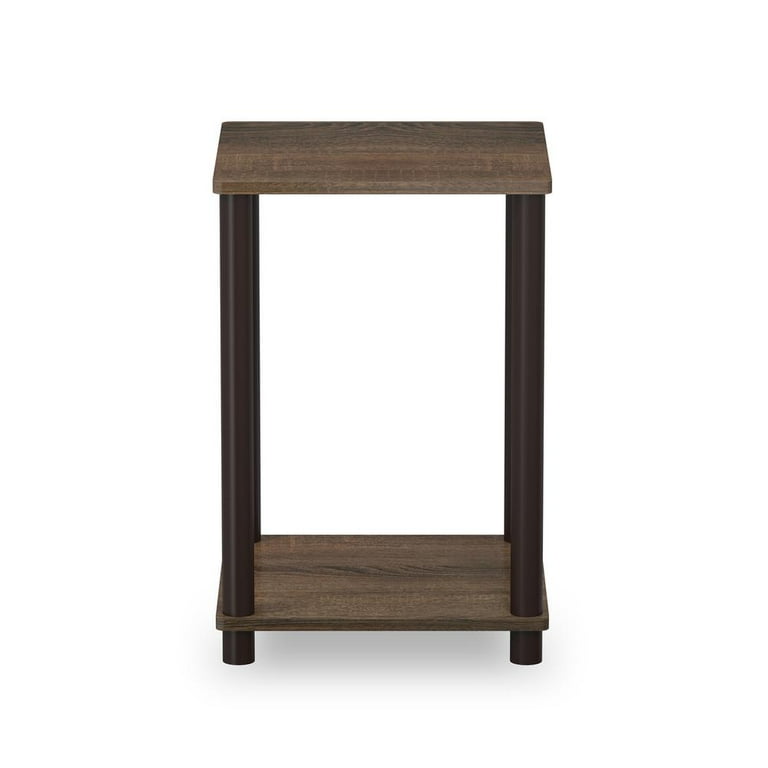 Furinno Turn-N-Tube Haydn End Table, Walnut/Brown, Set of 2 Furinno Turn-N-Tube Haydn End Table, Walnut/Brown, Set of 2