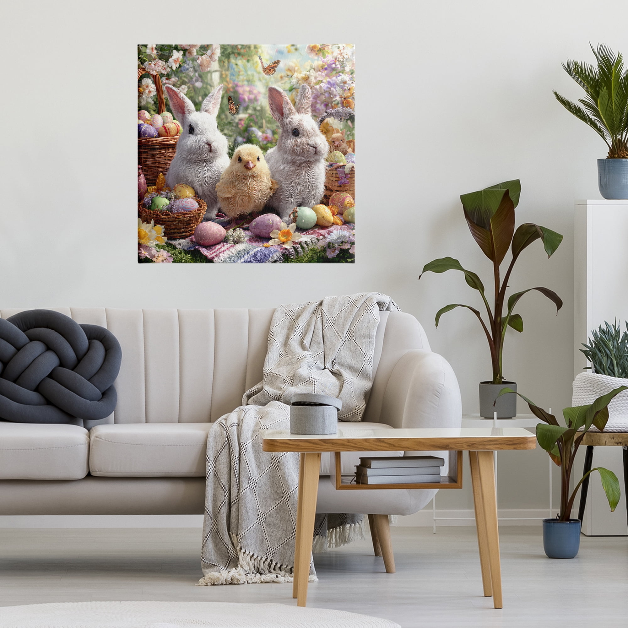 Stupell Industries Easter Animals & Eggs Canvas Wall Art, design by The Wands Want