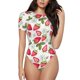 thumbnail image 1 of Balery Strawberry1 Body de cuello redondo de manga corta para mujer Tops de manga corta Tops básicos-Large, 1 of 7