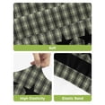 thumbnail image 4 of Sage Green Black Plaid Bar Stool Covers Set of 6, Vintage Star Buffalo Check Rustic Stretch Washable Bar Chair Covers with Backs, Removable Pub Counter Height Chair Cover for Kitchen Dining Room Cafe, 4 of 7