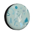 thumbnail image 2 of 14'' Blue Star Geometric Art Tire Cover, Universal Spare Wheel Covers, Dust-Proof, Water-Proof, Sun-Proof and Corrosion-Proof, 2 of 9