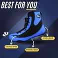 thumbnail image 4 of Professional Boxing Shoes Breathable Wrestling Shoes, Training Shoe for Adult & Youth Men Women Non Slip Rubber Sole Lightweight Boots (Blue & Black, 7), 4 of 6