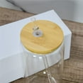 thumbnail image 2 of 12oz 16oz  25oz Glass can jars or tumbler bamboo replacement lids, 2 of 4