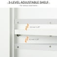 thumbnail image 3 of Resenkos Wall Cabinet,Bathroom Wall Cabinet, Medicine Cabinet, Kitchen Cupboard with 2 Doors and Adjustable Shelf, White, 3 of 5