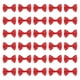 thumbnail image 1 of Uxcell 100 Pcs Lazos de Cinta con Puntos Blancos Rojos Brillantes 1.5" x 1" Mini Lazo para Manualidades, 1 of 5
