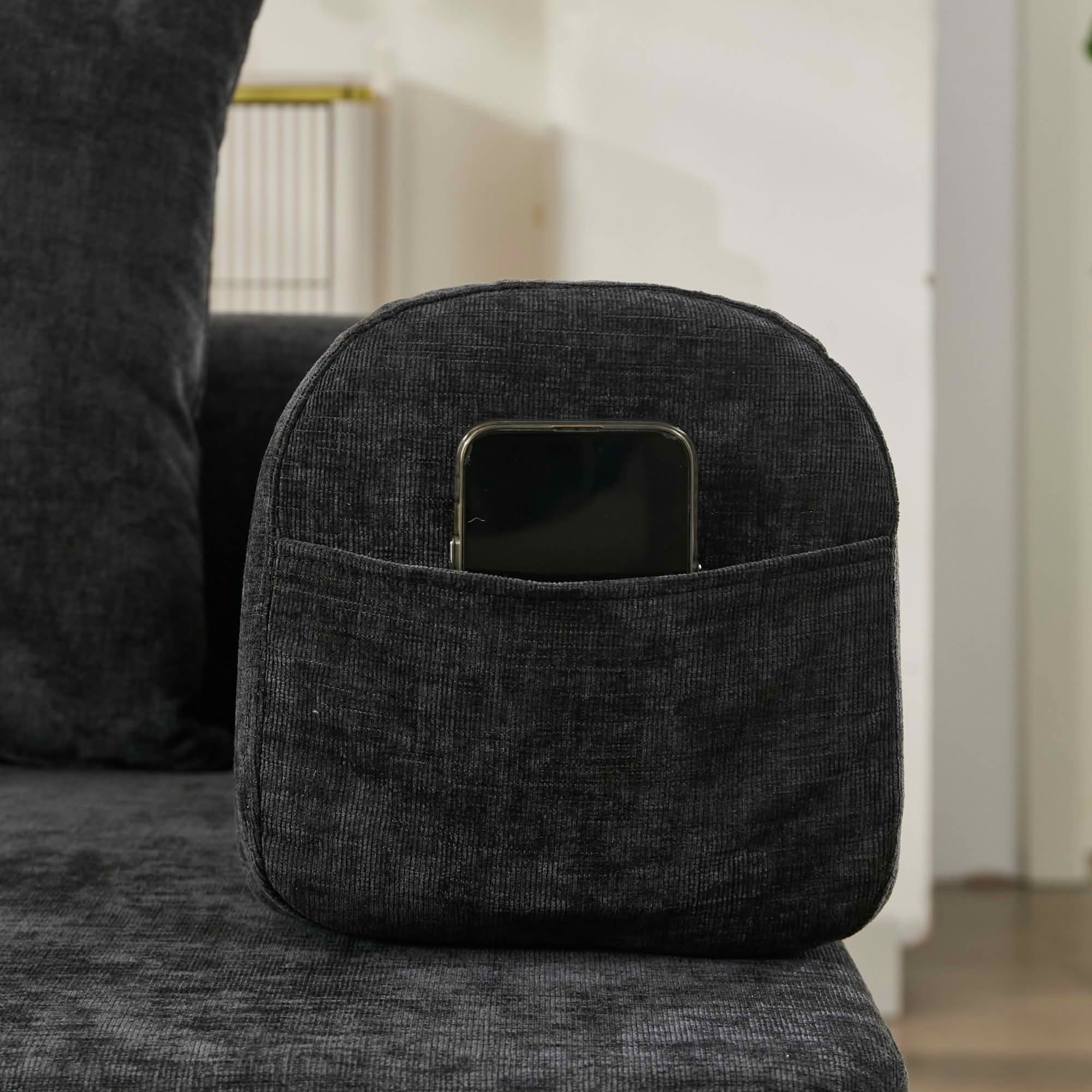 MAYEERTY Chenille Convertible Floor Sofa Bed, 78.8 Inch Folding Modular Lounge Couch with Armrest for Studio Bedroom Small Apartment