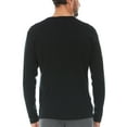 thumbnail image 2 of 100% Merino Wool - Men's Midweight Long Sleeve Crew Shirt - Thermal Base Layer - NO Itch Renewable Fabric - Black - X-Small, 2 of 4