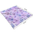 thumbnail image 4 of Purple Butterfly Pattern Blanket,Comfortable Soft Flannel Throw Blanket,All Season,Warm Lightweight Blankets for Sofa Bed Couch Living Room Chair,50"x60", 4 of 4
