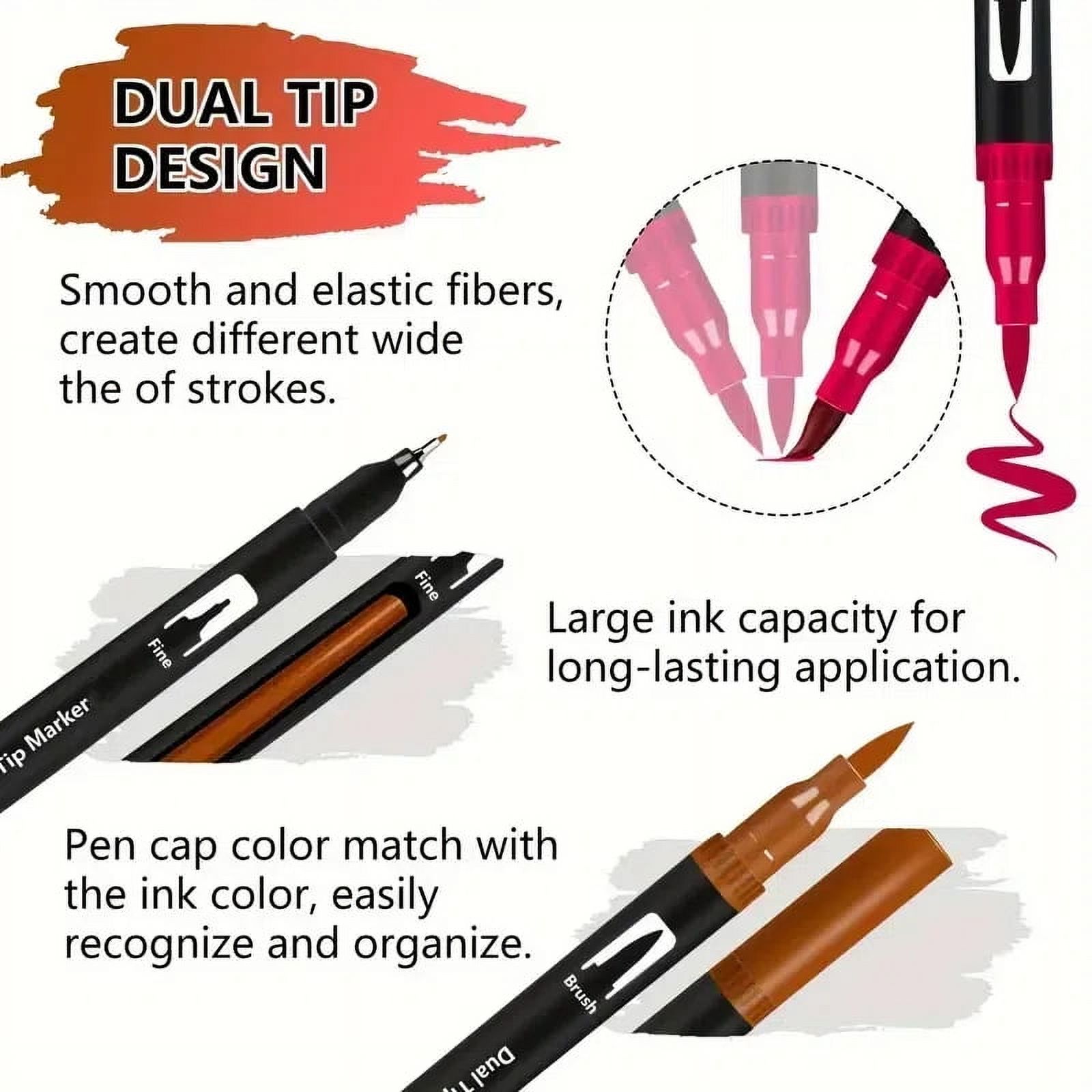 ASOVNXF Dual Tip Brush Pens, 72-Color Art Marker Set photo 4