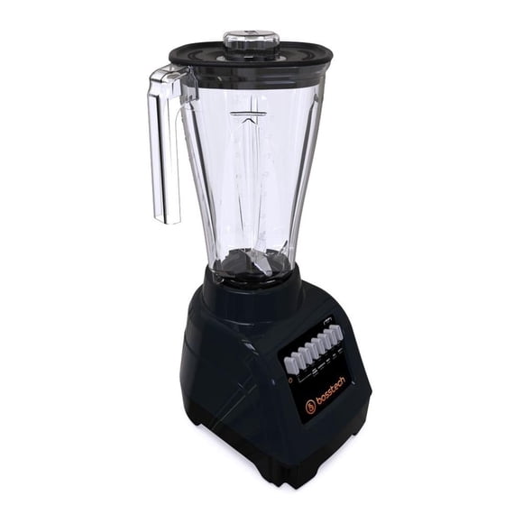 Licuadora Bosstech 750 watts 10 velocidades con Vaso de plastico de 2 lts Negro
