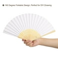 thumbnail image 4 of White Paper Fan, 30Pcs Folding Hand Fans Bamboo Handheld Fan for Wedding Gift Dancing Party Festival DIY, 4 of 6