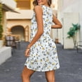 thumbnail image 4 of Womens Summer Mini Dress Sleeveless Floral Boho Sundress Swimsuit Coverup Casual Loose Beach Vacation Tank Dresses with Pockets, 4 of 7