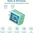 thumbnail image 3 of Dual Port Green Fast Charger【MFi Certified】Compatible with iPhone14/13/12/11/X,Dual Port USB C Charger,Fast Charging Block,Quick USB C Wall Charger Plug with Type C Lightning Cable, 3 of 7