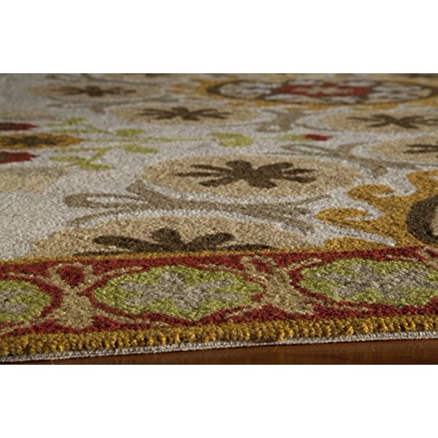 Momeni Rugs SUZHKSZI-2RED2380 Colección Suzani Hooks, 100% lana, alfombra de área tradicional con ganchos a mano, corredor de 2'3 "x 8'3", rojo Momeni Rugs, Inc. SUZHKSZI-2RED2380