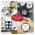 thumbnail image 3 of Winter Frost White, Black Modern Kitchen Dinnerware Sets, Indoor and Plates, 16-Piece Plaid Kitchen Plates and Bowls Set with Mugs, Dishwasher Safe, 3 of 7