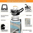 thumbnail image 4 of Qxltty White Owl Pattern Water Bottle 32 oz with Straw BPA Free Reusable Fitness Sport Bottle Perfect for Travel School Outdoors and Gym, 4 of 7