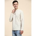 thumbnail image 5 of SKAVIJ Men’s Handloom Cotton Henley Casual Long Sleeve Wooden Loop Button Casual Summer Yoga Outfits, 5 of 6