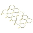 thumbnail image 1 of Unique Bargains Curtain Rings with Clips, 20pack Drapery Curtain Clip Rings, 2.5 Inch Curtain Clip Rings Hooks (Gold), 1 of 5