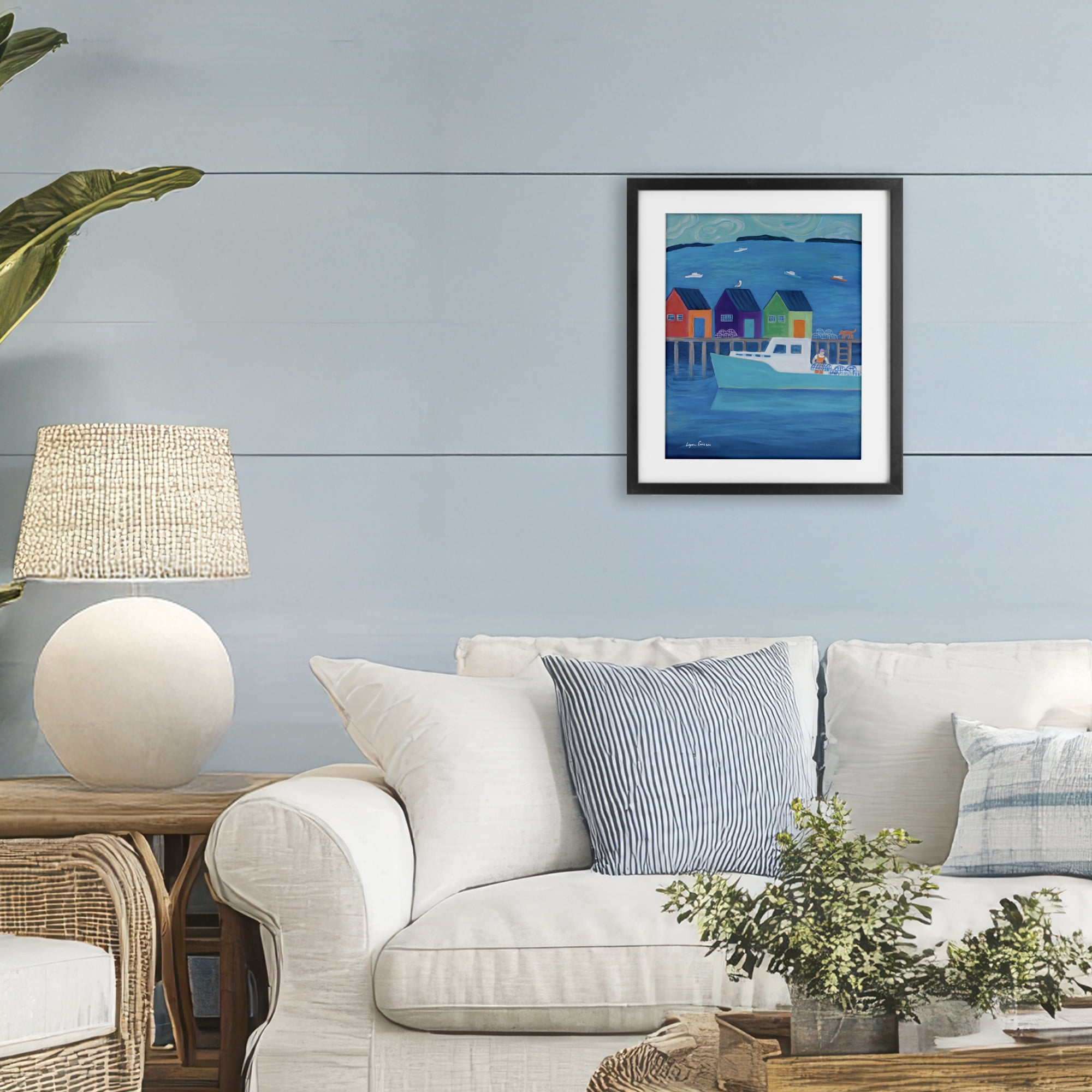 Stupell Industries Out Hauling Traps Black Framed Print Under Glass, design by Lynn Ericson Fine Art