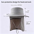 thumbnail image 3 of Sun Hat Upf 50+ Wide Brim Bucket, Breathable Fishing Hat with Neck Flap, Summer UV Protection Hat for Men and Women, 3 of 7