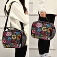 thumbnail image 5 of FORMRS Student Insulated Lunch Bag with Shoulder Strap Reusable Cooler Box for School, Vibrant Flowers Pattern, 5 of 9
