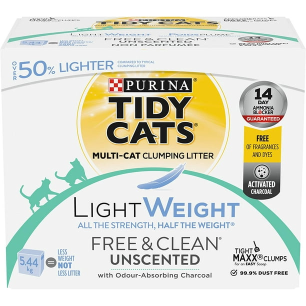 Tidy Cats Free & Clean Lightweight Cat Litter for Multiple Cats 5.44
