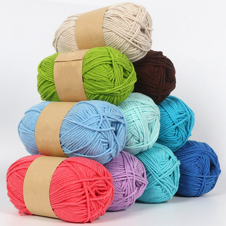  LAPUTA Cotton Yarn,1 Roll 3 Strands Knitted Yarn Breathable  Hand Crocheting Variegated Yarn Thread Needlework Tool for DIY Hand  Knitting Baby Wool Craft Shawl Scarf Crochet Thread Supplies I 50g