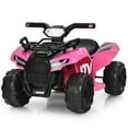 thumbnail image 1 of Costway 6V Kids ATV Quad Electric Ride On Car Toy Toddler w/LED Light&MP3 Pink, 1 of 10