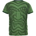 thumbnail image 2 of Tiki God Black Face Luau Mens Ringer T Shirt Heather Green-Forest 2XL, 2 of 2