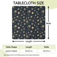 thumbnail image 2 of Dark Blue Sun Moon Star Pattern Square Fitted Tablecloth with Elastic Edge,Square Table Cover,Washable Elastic Table Cover for Home Kitchen Party Decor 36"x36", 2 of 6