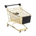 thumbnail image 3 of Mini carrito de compras, juego de simulación, regalo de cumpleaños, mini supermercado educativo para la primera infancia Dorado, 3 of 9