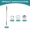 thumbnail image 3 of Uxcell 10pcs M4x80mm Double End Threaded Stud Screw Bolt with Nuts and Washers, 3 of 6