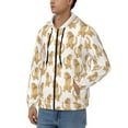thumbnail image 3 of Wukai Labrador Retriever Dog Print Men's Zip-Up Hoodie,Fleece Full-Zip Hoodie for Men, Hooded Sweatshirt-Small, 3 of 5