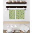 thumbnail image 3 of Spring Flowers Kitchen Dish Towels for Drying Dishes Set of 4, Pink Yellow Wildflowers Country Plants Green Waffle Weave Microfiber Hand Tea Bathroom Towels Quick Dry & Absorbent Towel 15.7x23.6, 3 of 7