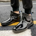thumbnail image 2 of snilers Mens Short Rain Boots Slip On Rubber with PVC Unique Design Work Waterproof Boots Comfort Non Slip Footwear 2024, 2 of 6