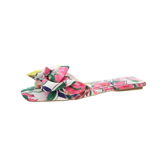 On 34th Womens Jazminnf Floral Slip On Slide Sandals