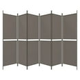 thumbnail image 5 of Carevas 6-Panel Room Divider Anthracite 118.1"x86.6" Fabric, 5 of 7