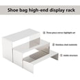 thumbnail image 3 of HEYLEAYAR 3Pack Shoe Display Stand Set, 3 Size Purse Display Stand, Perfume Display Stand Stainless Steel Display Risers Countertop Risers for Showcase Home Boutique Retail Store, Titanium Silver, 3 of 6