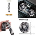 thumbnail image 5 of Jeiento Horse 12 Piece Car Seat Covers Full Set Car Steering Wheel Cover Auto Safe Belt Pads Ink Painting Cup Coasters Garbage Can Keychains Car Vent Organizer Universal Fit for Most Cars SUV, 5 of 7