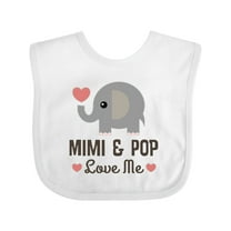 Inktastic Mimi and Pop Love Me Grandchild Boys or Girls Baby Bib