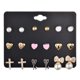 thumbnail image 1 of 9 par / set Pendientes de botón Crystal Flower Hoop Ear Stud Charm Joyería , 02 Yinane Pendientes de cristal para mujer, 1 of 7
