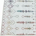 ReaLife Rugs Machine Washable Printed Moroccan Ivory Multi Ecofriendly Recycled Fiber Area