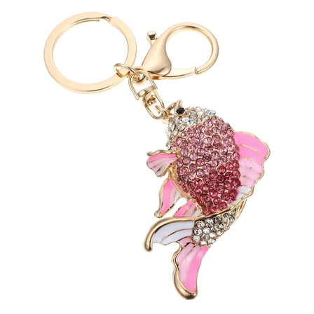 Backpack Keychains Goldfish Keychain Key Accessory Miss 13X5cm Pink