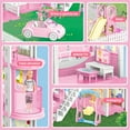 thumbnail image 6 of Freecat 38.5" Dollhouse for Girl, 9 Room, 2 Dolls, Elevator, Car& Furniture Accessories, Toy for Girl 3 4 5 6 7 8+ Year Old Kids, Girls Christmas Toy Gifts.(Pink), 6 of 8