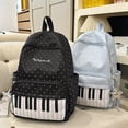 thumbnail image 4 of Slccxzc Blue Piano Print Backpack Large Capacity Polka Dot Casual Travel Daypack, 4 of 7