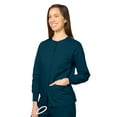thumbnail image 3 of Adar Universal Scrubs For Women - Round Neck Warm-Up Scrub Jacket - 602 - Caribbean Blue - 3X, 3 of 7