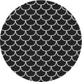 thumbnail image 1 of Ahgly Tapis Rond Lavable en Machine Intérieur Transitionnel Gris Platine, 4 Pieds Rond, 1 of 7