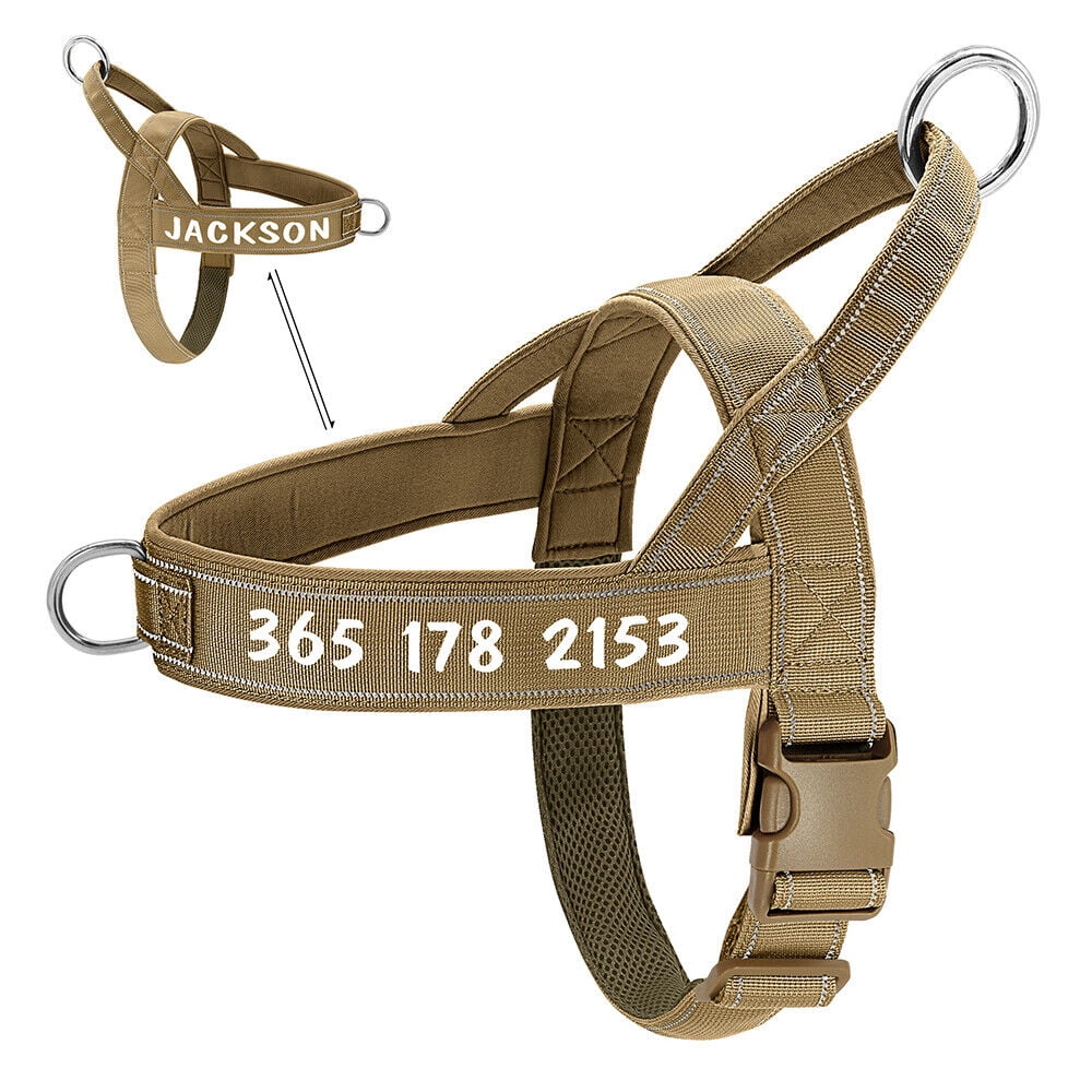 Pet Artist No Pull Dog Harness for Medium Large Dogs Reflective Personalized Name ID Strap Vest Front Leading