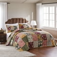 thumbnail image 3 of Greenland Home Fashions Antique Chic 100% Cotton Authentic Patchwork Bedspread Set, 3-Piece King/Cal King, 3 of 6